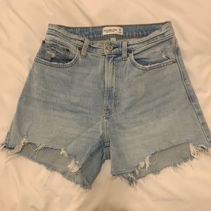 Abercrombie & Fitch curve love high rise jean shorts